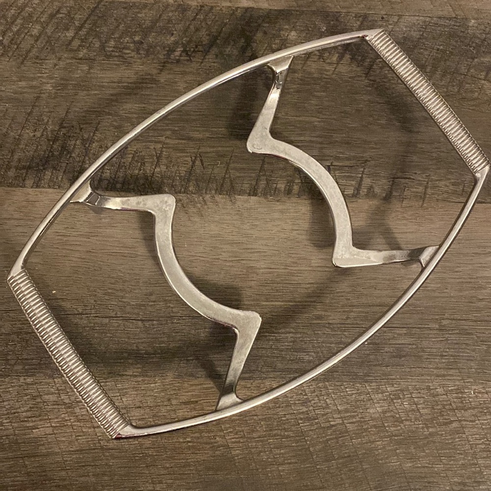 Vintage CorningWare Silver Metal Trivet